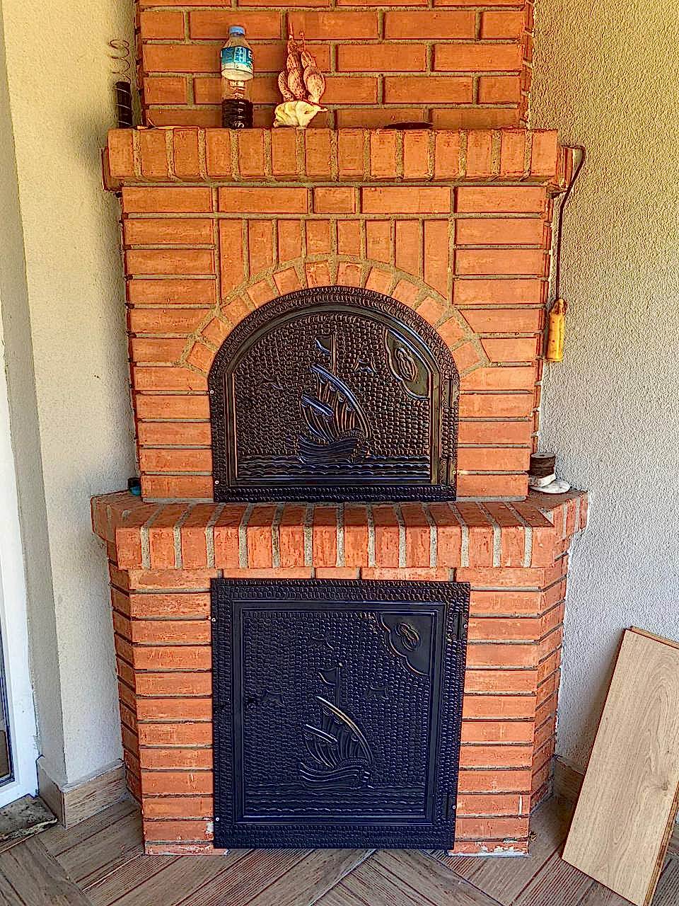 Şömine Saç Motif Kapak